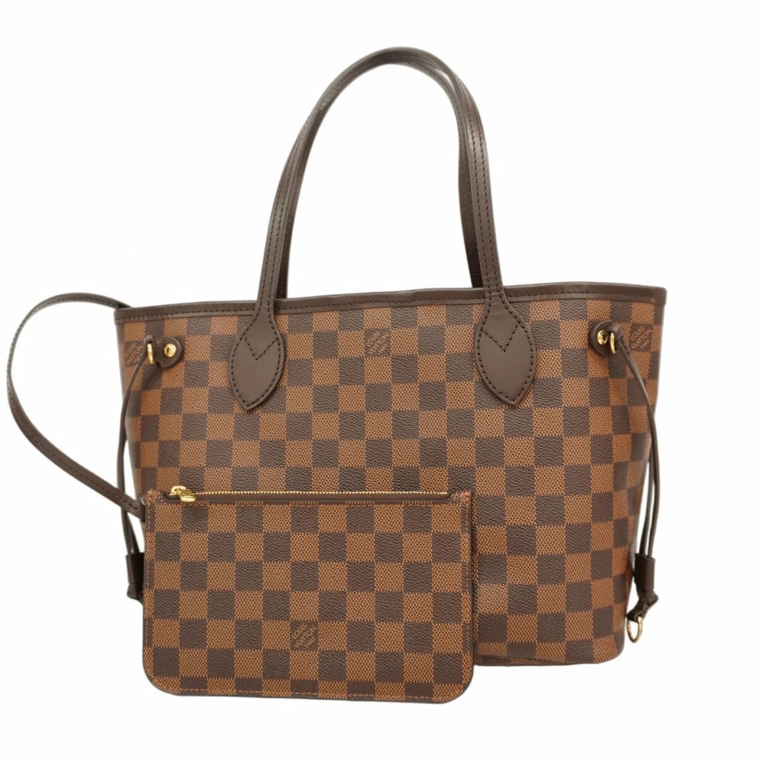 LOUIS VUITTON DAMIER NEVERFULL PM TOTE BAG: Louis Vuitton Damier Neverfull PM Tote Bag Brand: Louis Vuitton Type/Style: Tote bag Material: none Color: Ebene Size: (HxWxD)22cm x 28.5cm x 13cm / 8.66'' x 11.22'' x 5.11'' Accessories: None