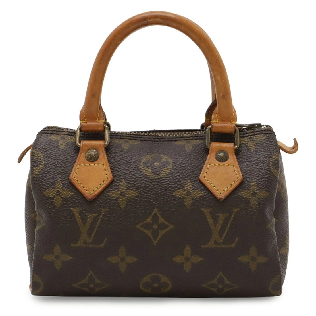 LOUIS VUITTON MONOGRAM MINI SPEEDY HANDBAG POUCH: Louis Vuitton Monogram Mini Speedy Handbag Pouch Brand: Louis Vuitton Type/Style: Handbag Material: Monogram Color: Brown Size: (HxWxD) 10cm x 16cm x 7cm / 3.93'' x 6.29'' x 2.75'' Accessories: No
