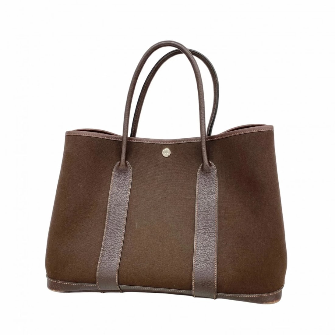 HERMES GARDEN PM TOTE BAG, TOILE OFFICIER, BROWN: Hermes Garden PM Tote Bag, Toile Officier, Brown Brand: Hermes Type/Style: Tote bag Material: Toile officier Color: Brown Size: (HxWxD) 26cm x 36.5cm x 18cm / 10.23'' x 14.37'' x 7.08'' Accessorie