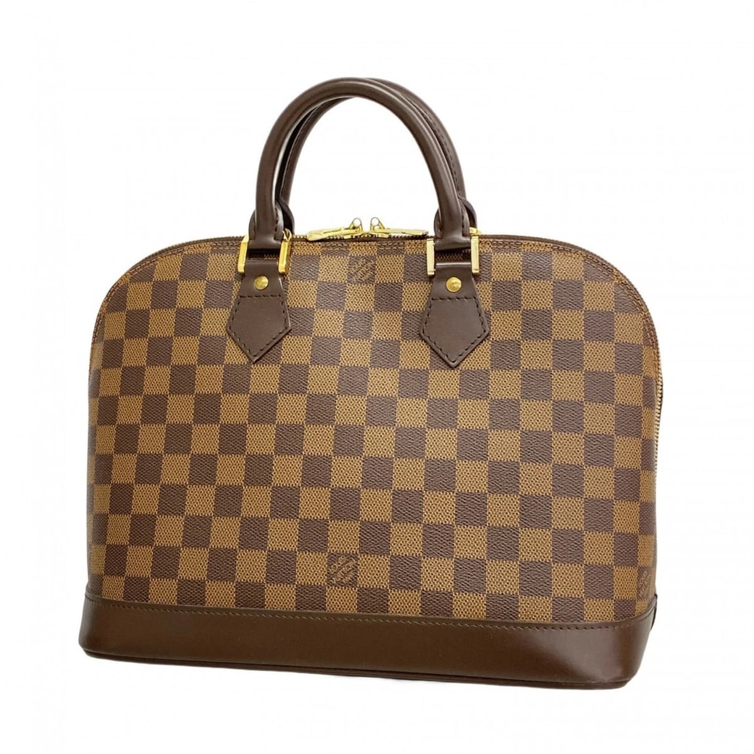 LOUIS VUITTON DAMIER ALMA HANDBAG: Louis Vuitton Damier Alma Handbag Brand: Louis Vuitton Type/Style: Handbag Material: none Color: Ebene Size: (HxWxD) 23.5cm x 30.5cm x 16cm / 9.25'' x 12'' x 6.29'' Accessories: None Acces