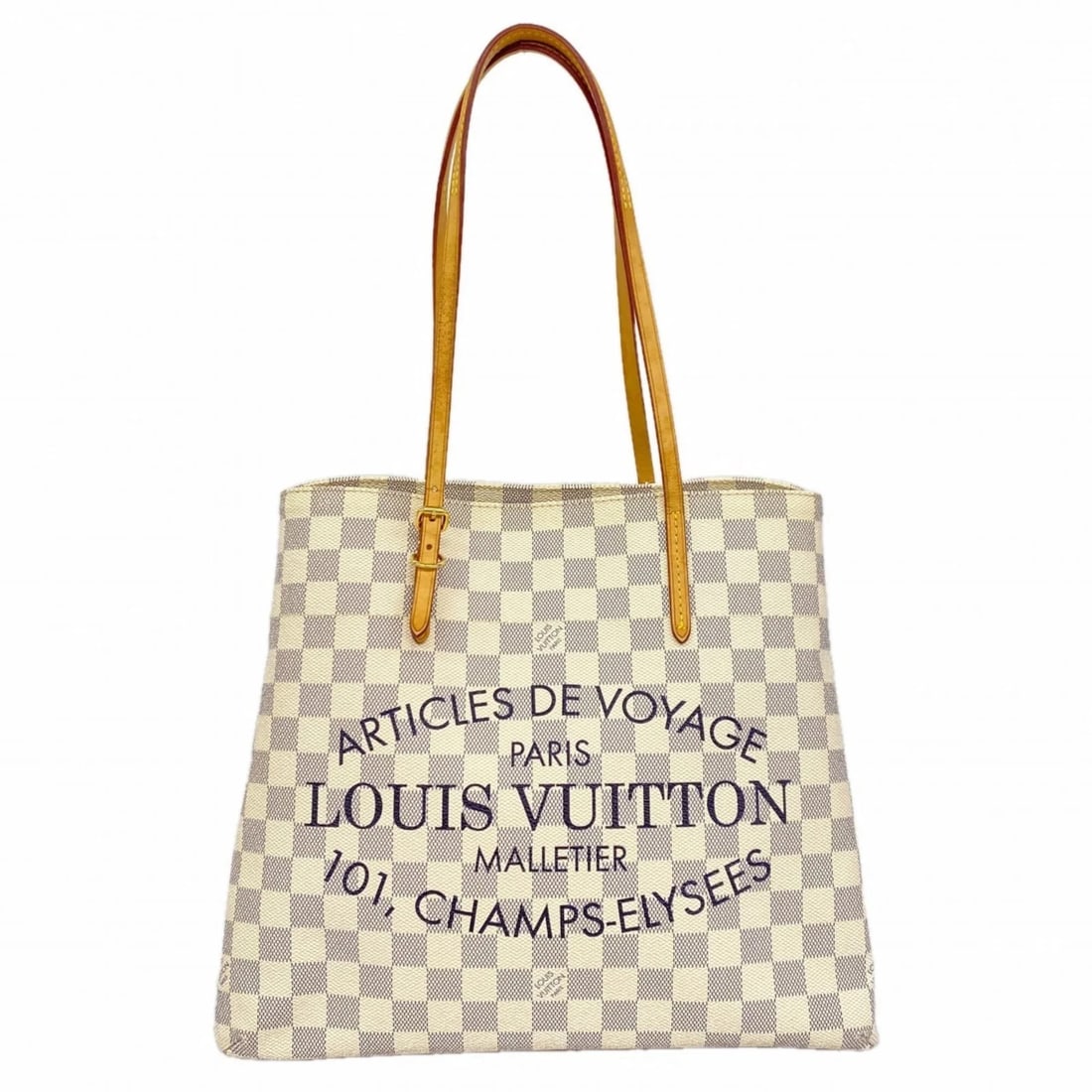 LOUIS VUITTON DAMIER AZUR CABAS MM TOTE BAG: Louis Vuitton Damier Azur Cabas MM Tote Bag Brand: Louis Vuitton Type/Style: Tote bag Material: none Color: White Size: (HxWxD) 28.5cm x 32cm x 16.5cm / 11.22'' x 12.59'' x 6.49'' Accessories: Non