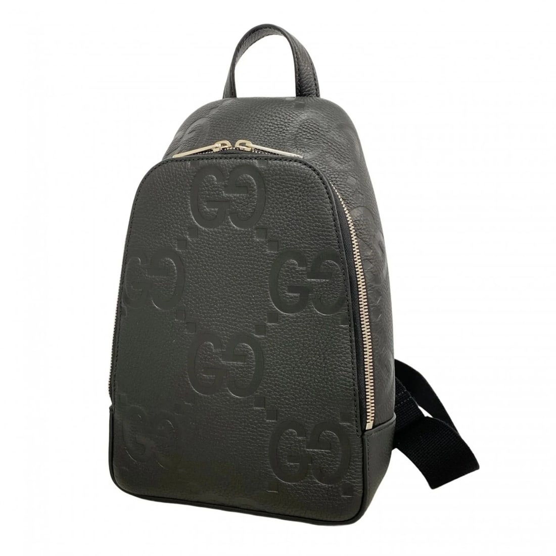 GUCCI JUMBO GG LEATHER BAG/BODY BAG: Gucci Jumbo GG Leather Bag/Body Bag Brand: Gucci Type/Style: Sling bag Material: Leather Color: Black Size: (HxWxD) 29cm x 18.5cm x 6.5cm / 11.41'' x 7.28'' x 2.55'' Accessories: None Acce