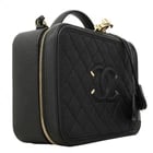 CHANEL CC FILIGREE CHAIN SHOULDER HANDBAG: Chanel CC Filigree Chain Shoulder Handbag Brand: Chanel Type/Style: Handbag Material: Grained Calfskin Color: Black Size: (HxWxD) 18cm x 23.5cm x 10cm / 7.08'' x 9.25'' x 3.93'' Accessories: None