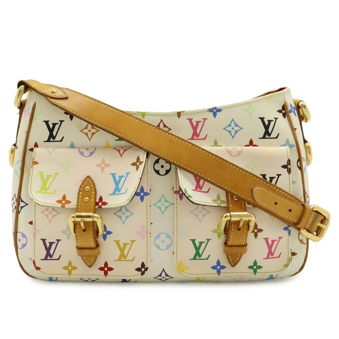 LOUIS VUITTON MONOGRAM MULTICOLOR LODGE GM SHOULDER: LOUIS VUITTON Monogram Multicolor Lodge GM Shoulder Brand: Louis Vuitton Type/Style: Shoulder bag Material: Monogram Multicolore Color: Ambre, Blanc Size: (HxWxD) 20cm x 32cm x 9cm / 7.87'' x 12.59''
