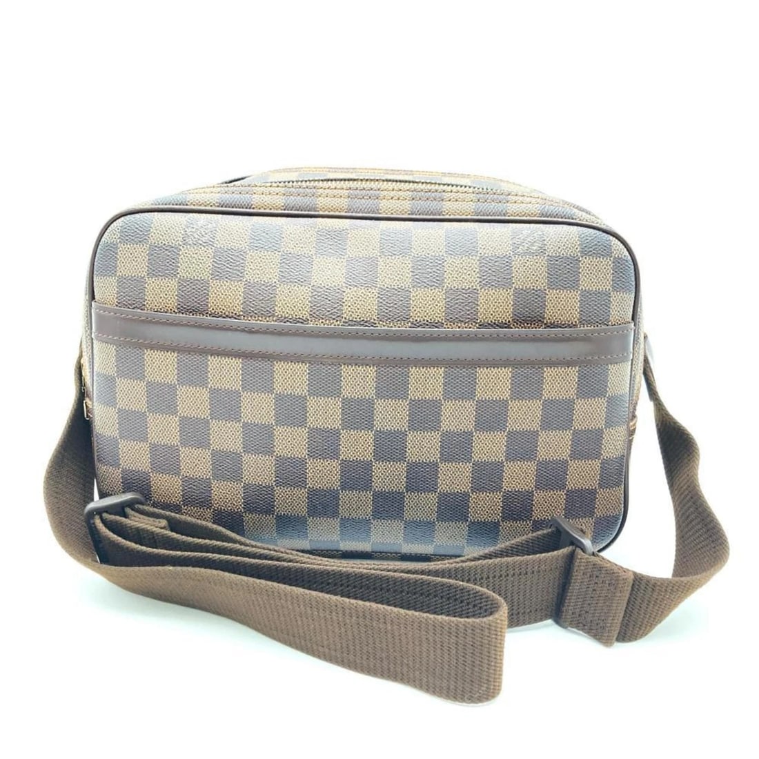 LOUIS VUITTON REPORTER PM SHOULDER BAG: Louis Vuitton Reporter PM Shoulder Bag Brand: Louis Vuitton Type/Style: Shoulder bag Material: Damier Canvas Color: Damier Canvas, Ebene Size: (HxWxD) 19cm x 28cm x 13cm / 7.48'' x 11.02'' x 5.11''