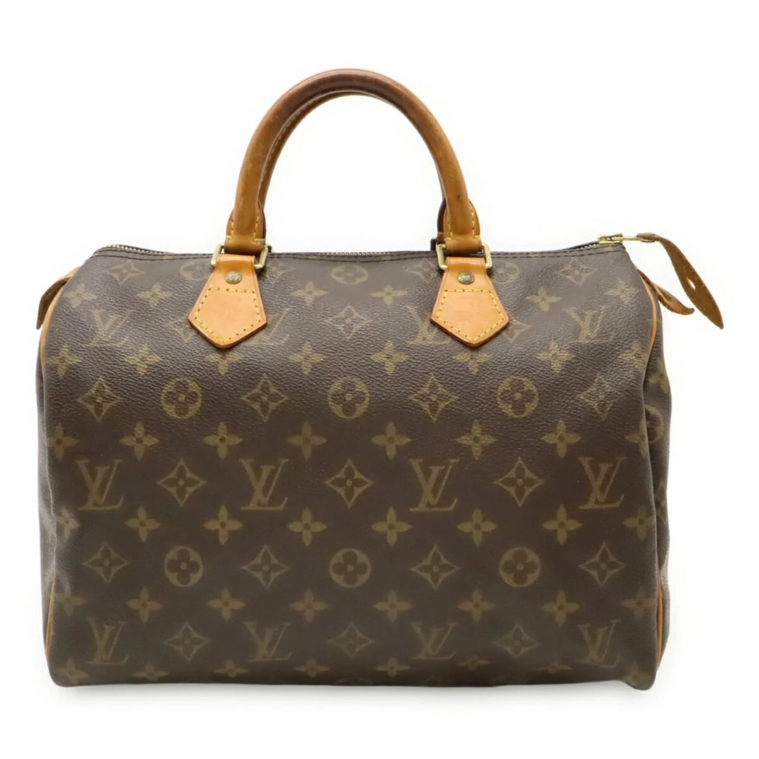 LOUIS VUITTON MONOGRAM SPEEDY 25 HANDBAG: LOUIS VUITTON Monogram Speedy 25 Handbag Brand: Louis Vuitton Type/Style: Handbag Material: Monogram Color: Brown Size: (HxWxD) 19cm x 25.5cm x 14.5cm / 7.48'' x 10.03'' x 5.7'' Accessories: None