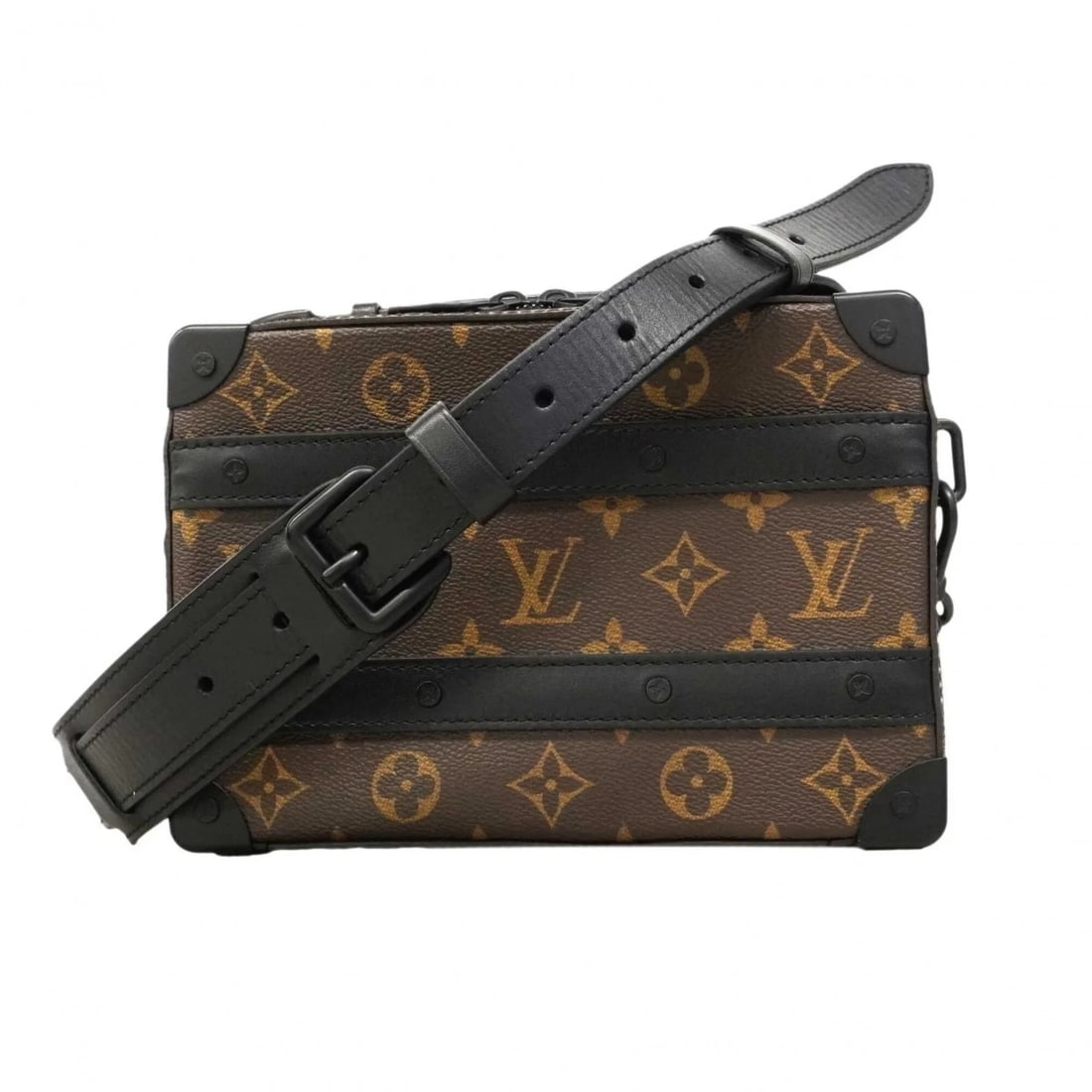 LOUIS VUITTON MONOGRAM MACASSAR SOFT TRUNK SHOULDER BAG: Louis Vuitton Monogram Macassar Soft Trunk Shoulder Bag Brand: Louis Vuitton Type/Style: Shoulder bag Material: none Color: Black, Brown Size: (HxWxD) 15cm x 21.5cm x 7cm / 5.9'' x 8.46'' x 2.75''