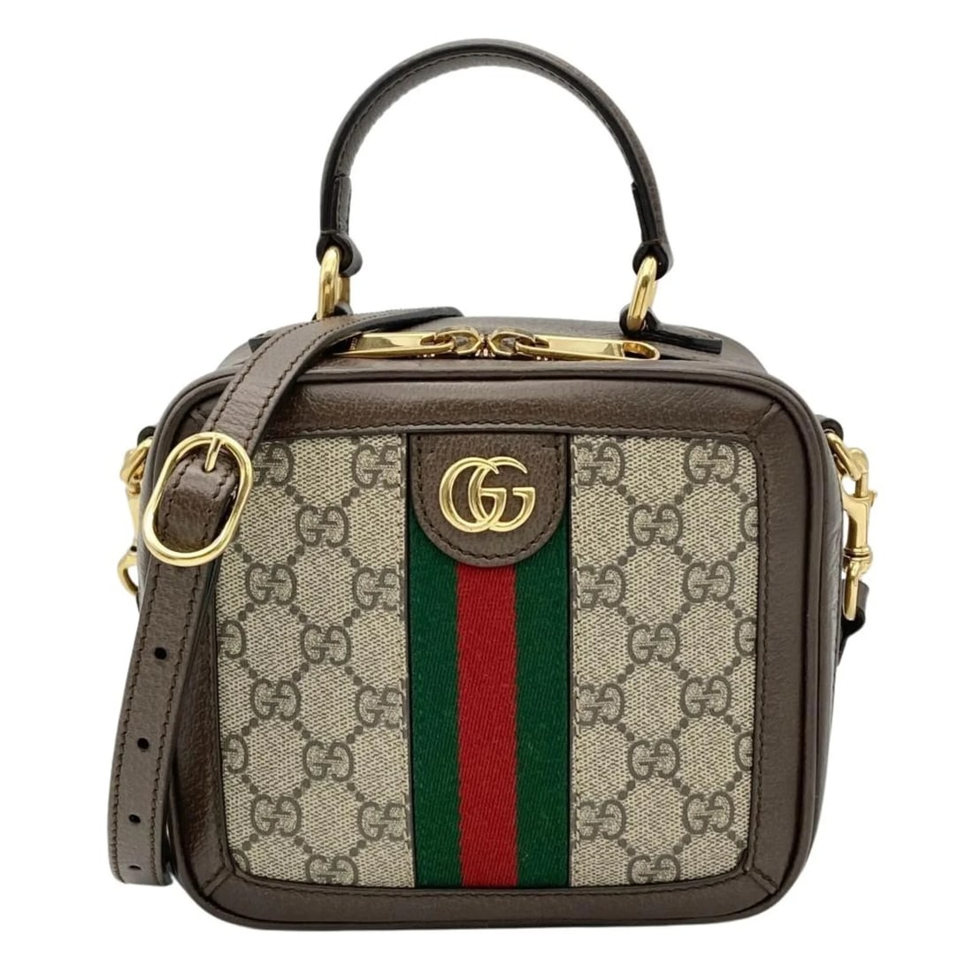 GUCCI OPHIDIA 2-WAY HANDBAG, GG SUPREME CANVAS (1 of 6)