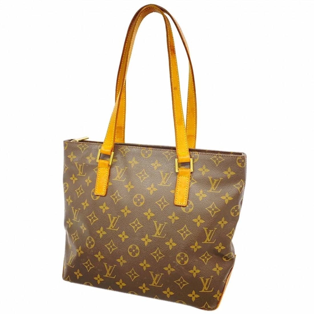 LOUIS VUITTON MONOGRAM CABAS PIANO TOTE BAG: Louis Vuitton Monogram Cabas Piano Tote Bag Brand: Louis Vuitton Type/Style: Tote bag Material: none Color: Brown Size: (HxWxD) 24.5cm x 27.5cm x 12cm / 9.64'' x 10.82'' x 4.72'' Accessories: None