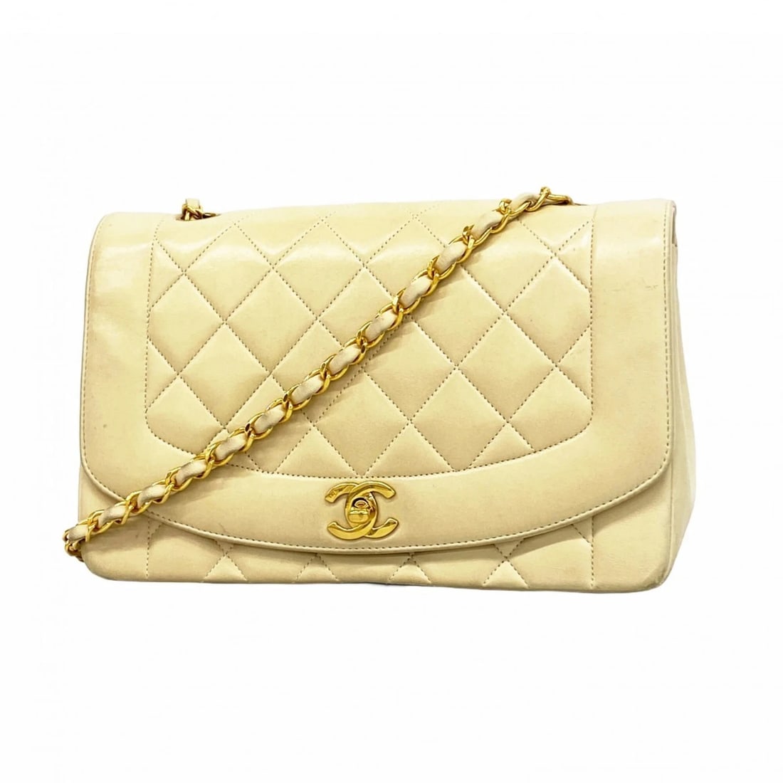 CHANEL MATELASSÉ CHAIN SHOULDER BAG, DIANA (1 of 5)