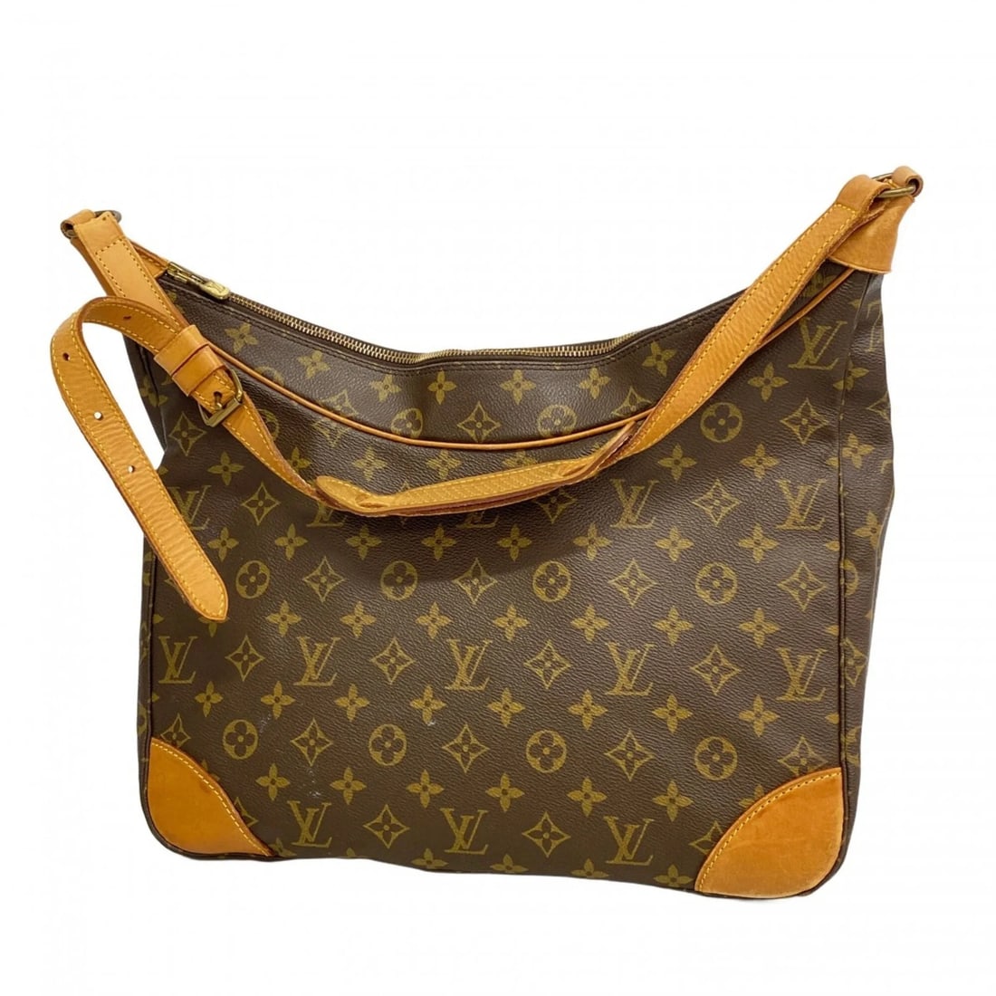 LOUIS VUITTON MONOGRAM BOULOGNE 35 SHOULDER BAG: Louis Vuitton Monogram Boulogne 35 Shoulder Bag Brand: Louis Vuitton Type/Style: Shoulder bag Material: none Color: Brown Size: (HxWxD) 22cm x 35cm x 10.5cm / 8.66'' x 13.77'' x 4.13'' Accessories