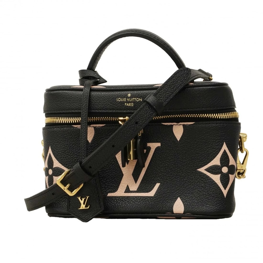 LOUIS VUITTON HANDBAG/VANITY BAG, MONOGRAM EMPREINTE: Louis Vuitton handbag/vanity bag, Monogram Empreinte Brand: Louis Vuitton Type/Style: Handbag, Vanity bag Material: none Color: Beige, Black Size: (HxWxD) 13cm x 19cm x 10.5cm / 5.11'' x 7.48'' x