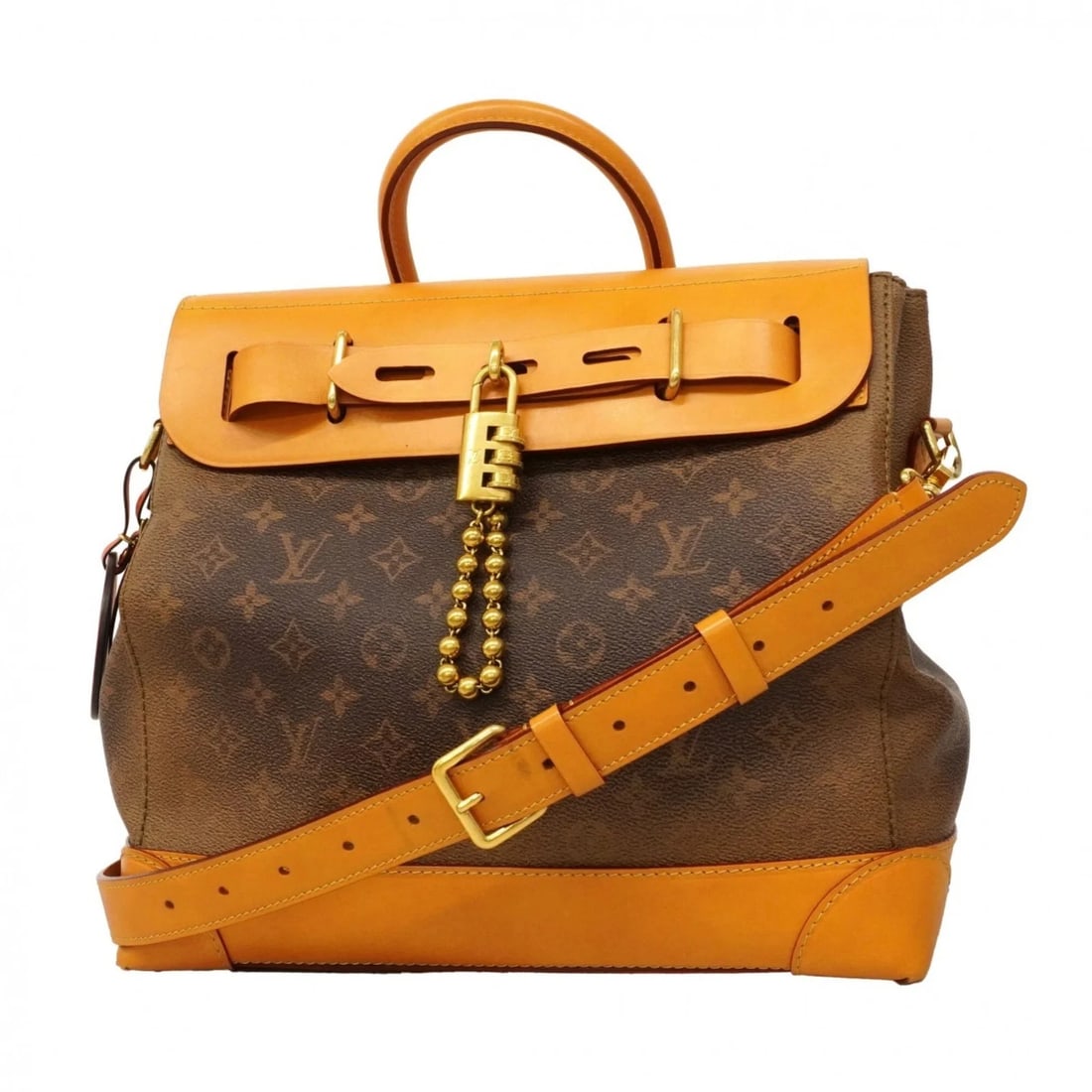 LOUIS VUITTON MONOGRAM DUST STEAMER 30 HANDBAG: Louis Vuitton Monogram Dust Steamer 30 Handbag Brand: Louis Vuitton Type/Style: Handbag Material: none Color: Brown Size: (HxWxD) 30cm x 34cm x 17cm / 11.81'' x 13.38'' x 6.69'' Accessories: None