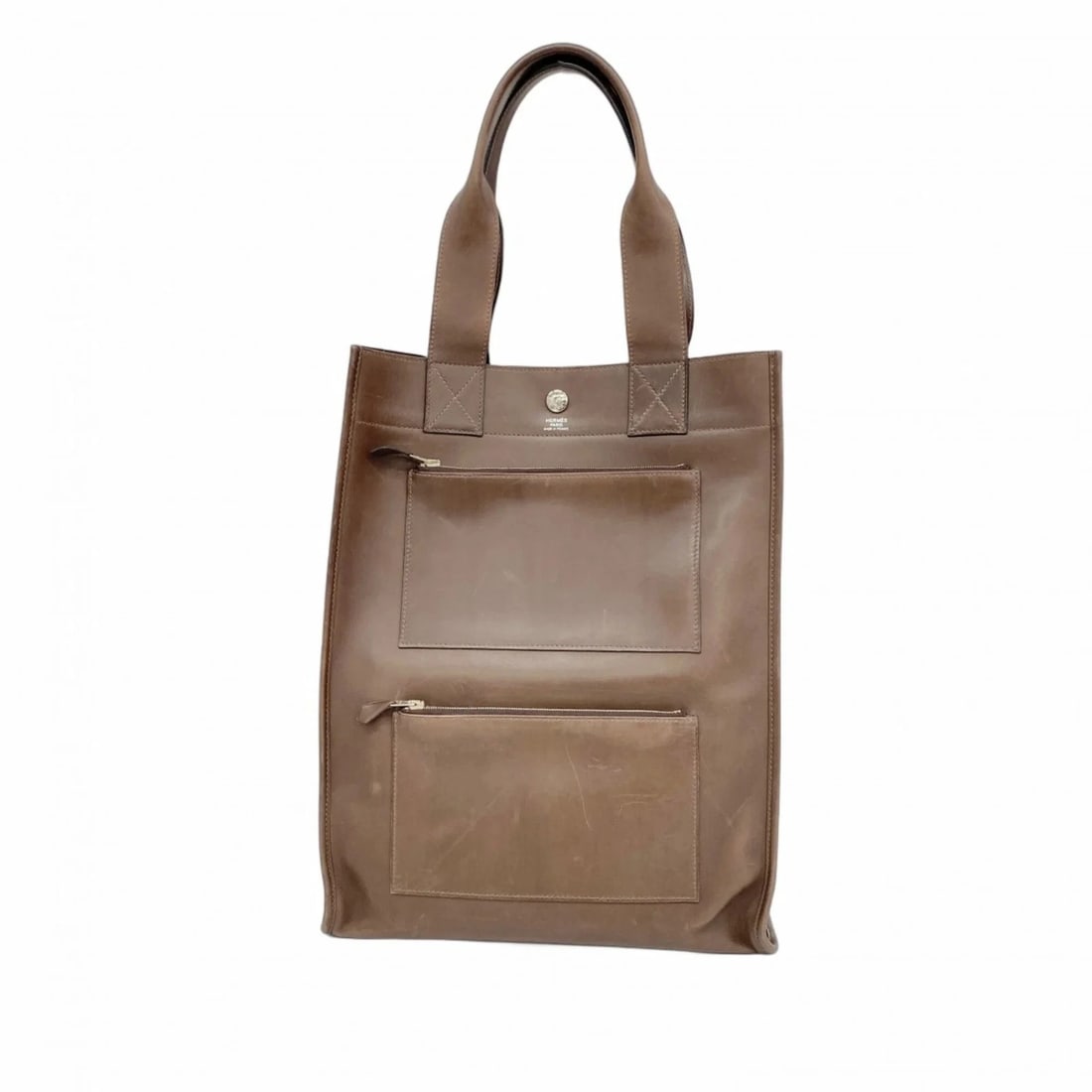 HERMES SAC BERLINAD TOTE BAG, LEATHER: Hermes Sac Berlinad Tote Bag, Leather Brand: Hermes Type/Style: Tote bag Material: Leather Color: Brown Size: (HxWxD) 39cm x 30cm x 14cm / 15.35'' x 11.81'' x 5.51'' Accessories: None Accessories