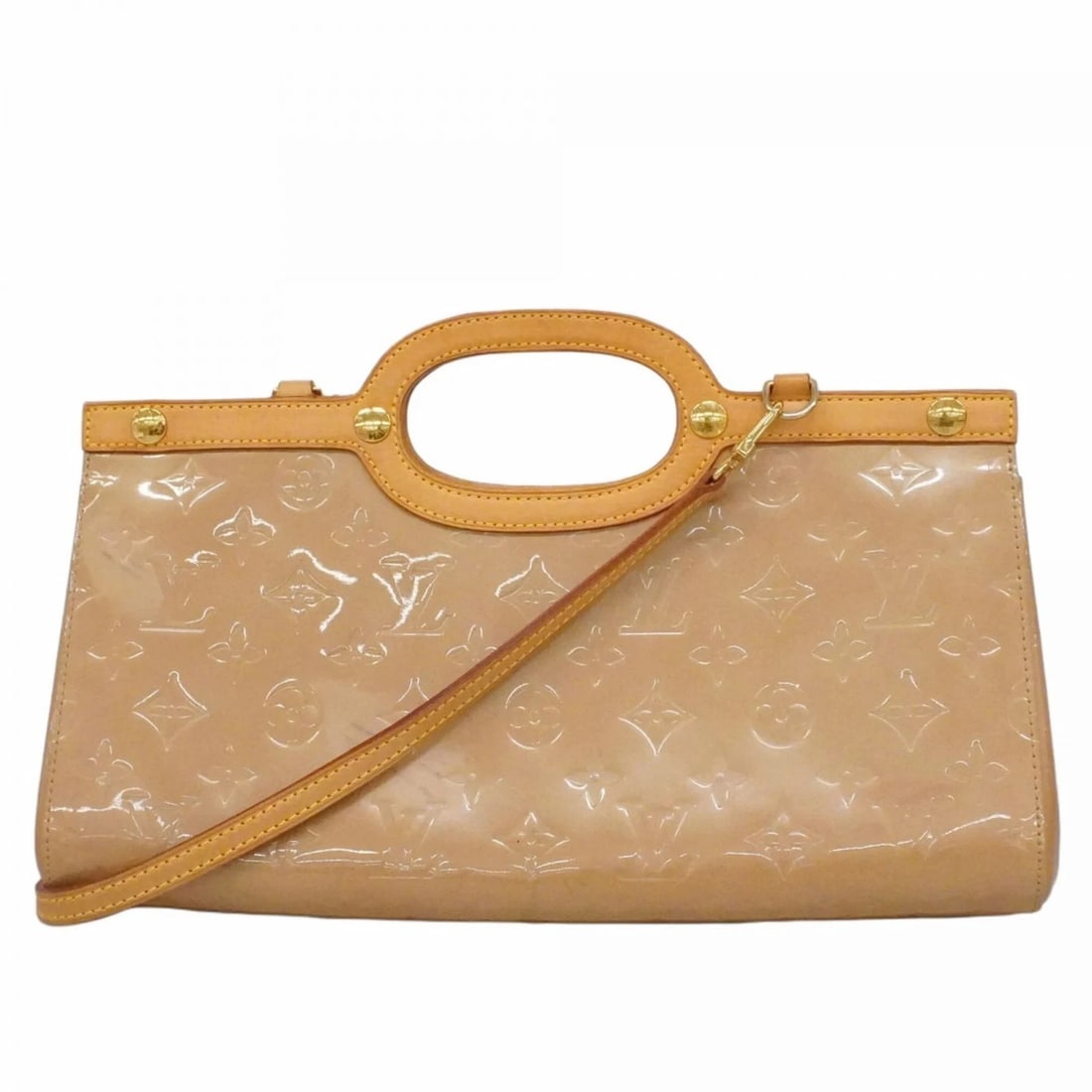 LOUIS VUITTON VERNIS ROXBURY DRIVE HANDBAG: Louis Vuitton Vernis Roxbury Drive Handbag Brand: Louis Vuitton Type/Style: Handbag Material: none Color: Noisette Size: (HxWxD) 14cm x 32cm x 10cm / 5.51'' x 12.59'' x 3.93'' Accessories: None