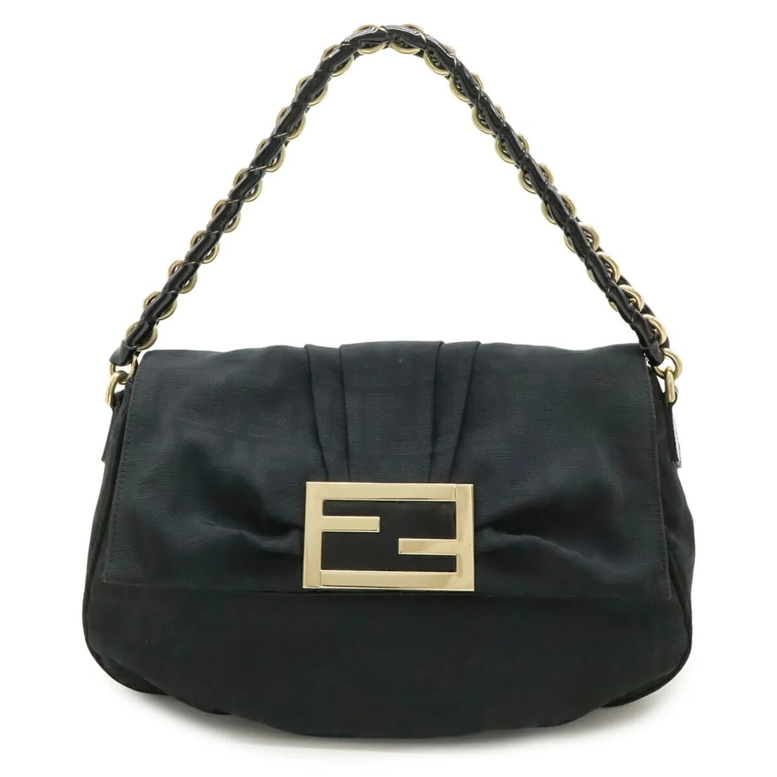 FENDI SHOULDER BAG, CHAIN STRAP, ZUCCA PATTERN - 2