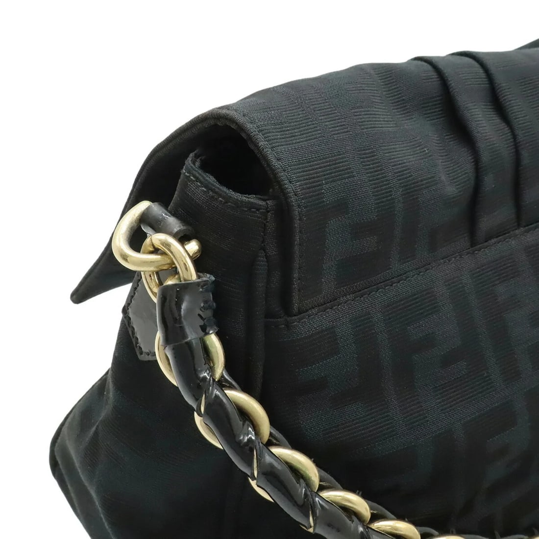 FENDI SHOULDER BAG, CHAIN STRAP, ZUCCA PATTERN - 5