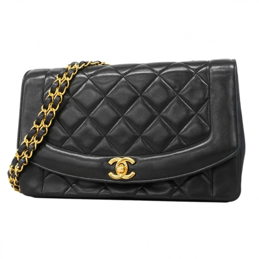 CHANEL DIANA CHAIN SHOULDER BAG, LAMBSKIN (1 of 7)