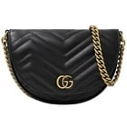 GUCCI WOMEN'S HANDBAG, GG MARMONT: Gucci Women's Handbag, GG Marmont Brand: Gucci Type/Style: Handbag, Shoulder bag Material: Leather Color: Black Size: (HxWxD) 13.5cm x 20cm x 4cm / 5.31'' x 7.87'' x 1.57'' Accessories: None <