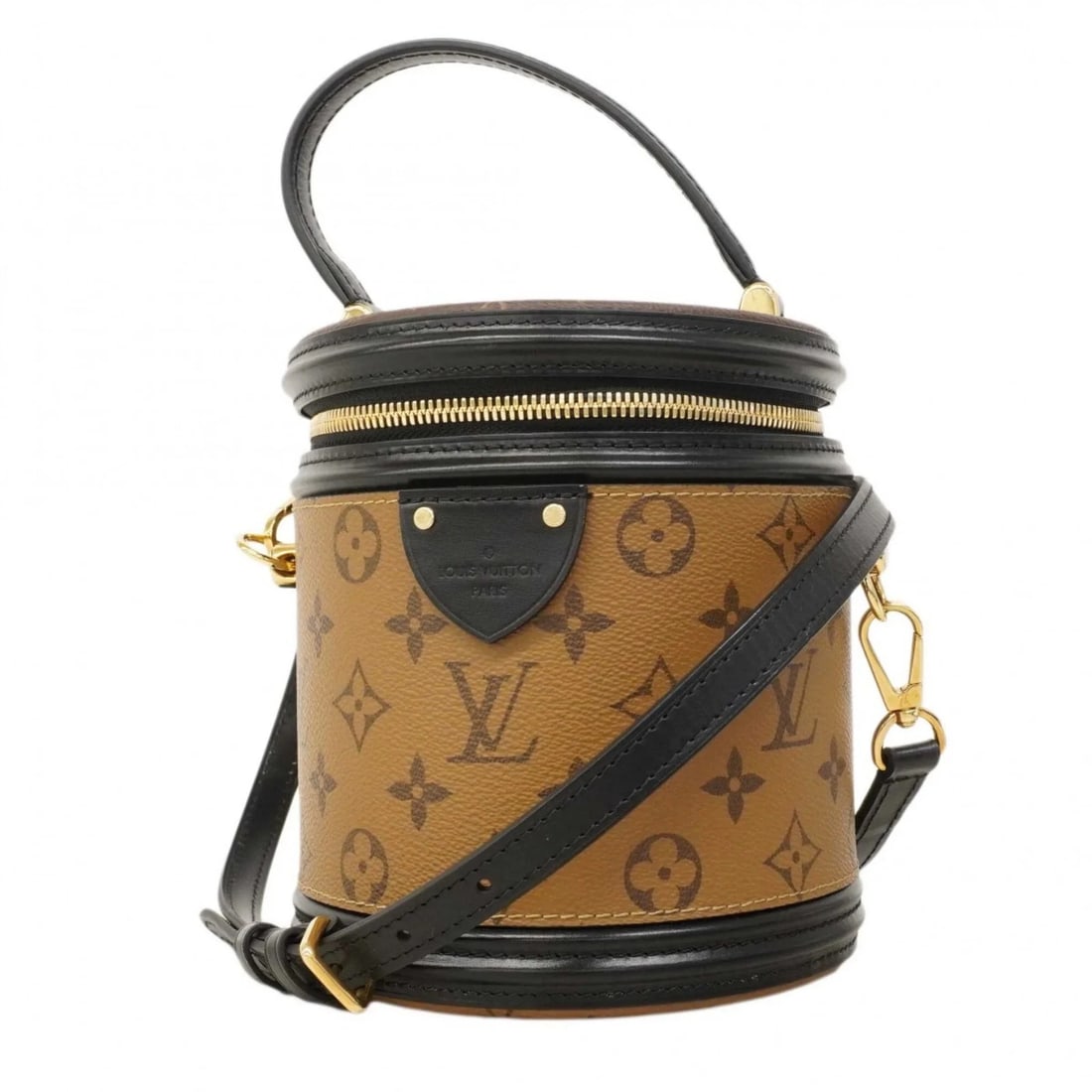 LOUIS VUITTON MONOGRAM REVERSE CANNES HANDBAG: Louis Vuitton Monogram Reverse Cannes Handbag Brand: Louis Vuitton Type/Style: Handbag Material: none Color: Brown Size: (HxWxD) 14cm x 15cm x 14cm / 5.51'' x 5.9'' x 5.51'' Accessories: None