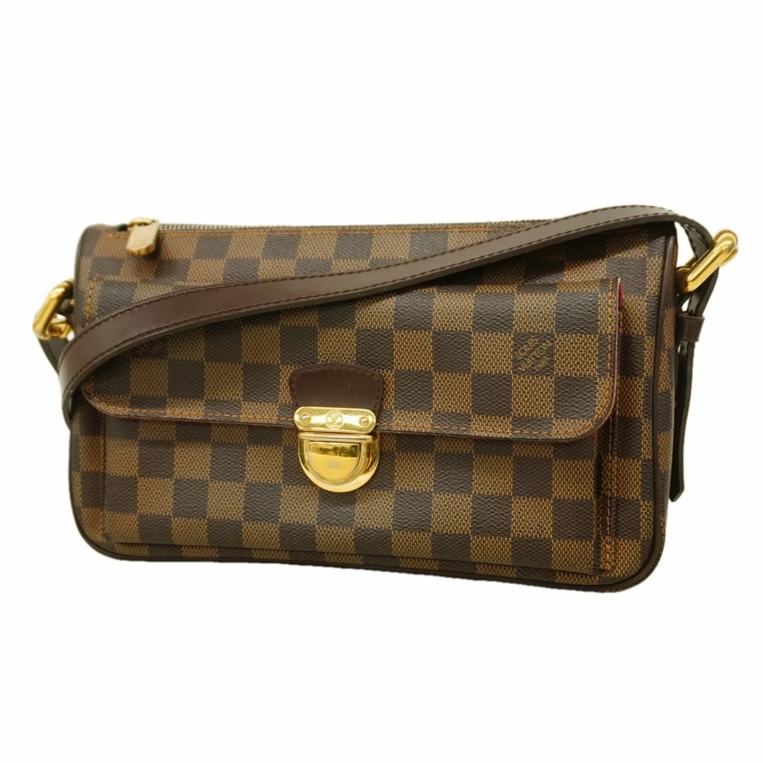 LOUIS VUITTON DAMIER RAVELLO GM SHOULDER BAG: Louis Vuitton Damier Ravello GM Shoulder Bag Brand: Louis Vuitton Type/Style: Shoulder bag Material: none Color: Ebene Size: (HxWxD) 15.5cm x 25.5cm x 8cm / 6.1'' x 10.03'' x 3.14'' Accessories: None