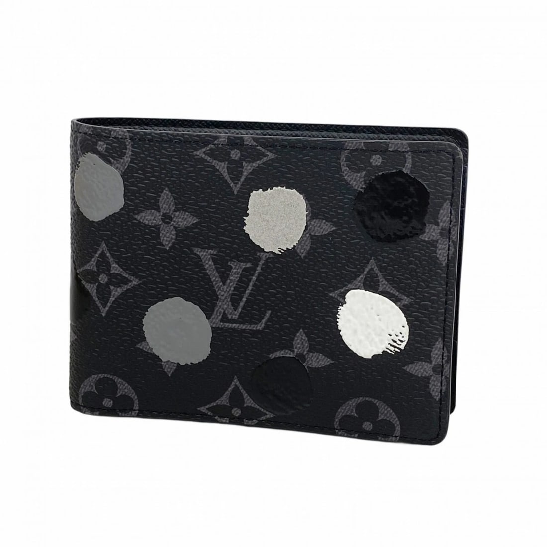 LOUIS VUITTON MONOGRAM ECLIPSE PORTEFEUILLE MULTIPLE WALLET: Louis Vuitton Monogram Eclipse Portefeuille Multiple Wallet Brand: Louis Vuitton Type/Style: Type Wallet (bi-fold) Material: none Color: Black Size: (HxWxD) 9cm x 12cm x 2.5cm / 3.54'' x 4.72'' x 0.98