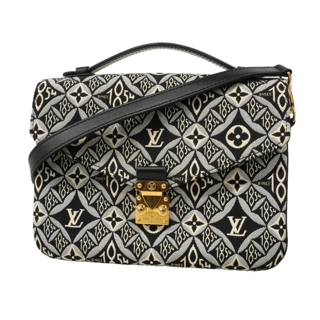 LOUIS VUITTON MONOGRAM JACQUARD HANDBAG: Louis Vuitton Monogram Jacquard Handbag Brand: Louis Vuitton Type/Style: Handbag Material: none Color: Black Size: (HxWxD) 20cm x 24cm x 10cm / 7.87'' x 9.44'' x 3.93'' Accessories: None A