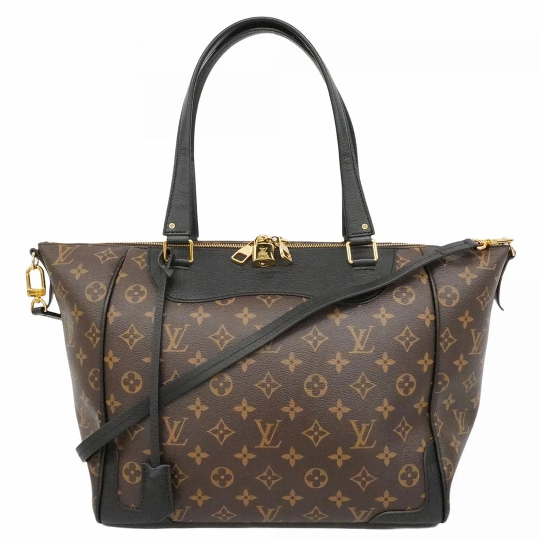LOUIS VUITTON MONOGRAM MACASSAR ESTRELLA MM HANDBAG: Louis Vuitton Monogram Macassar Estrella MM Handbag Brand: Louis Vuitton Type/Style: Handbag Material: none Color: Brown, Noir Size: (HxWxD) 27.5cm x 31cm x 15.5cm / 10.82'' x 12.2'' x 6.1'' Acces