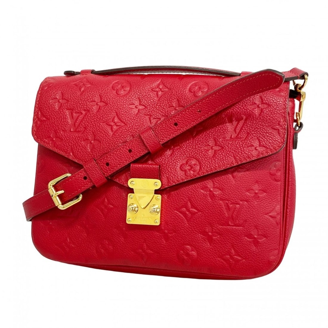LOUIS VUITTON MONOGRAM EMPREINTE POCHETTE METIS MM HANDBAG: Louis Vuitton Monogram Empreinte Pochette Metis MM Handbag Brand: Louis Vuitton Type/Style: Handbag Material: none Color: Cerise Size: (HxWxD) 20cm x 25cm x 6cm / 7.87'' x 9.84'' x 2.36'' Accessor
