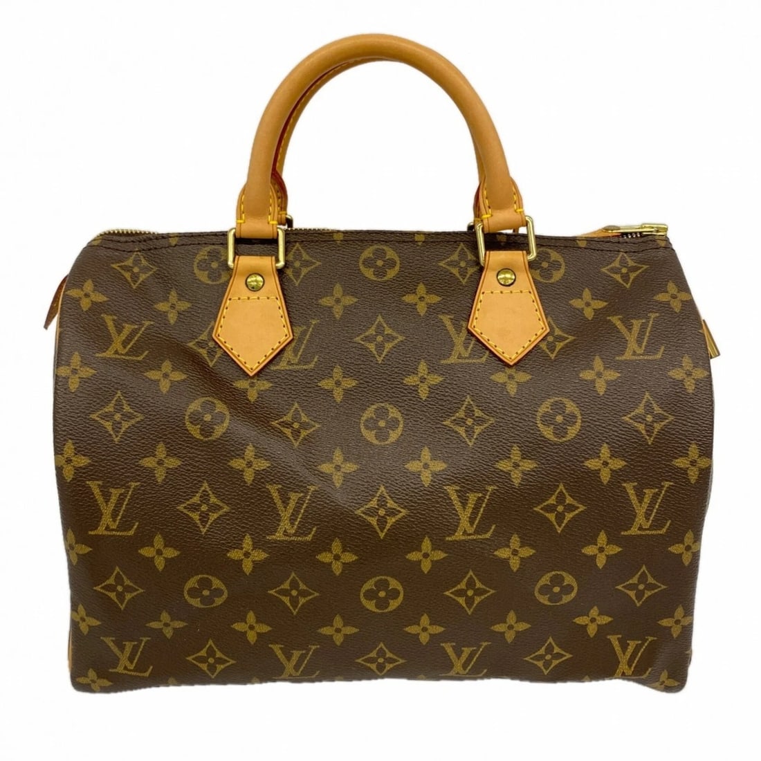 LOUIS VUITTON MONOGRAM SPEEDY 30 HANDBAG: Louis Vuitton Monogram Speedy 30 Handbag Brand: Louis Vuitton Type/Style: Handbag Material: none Color: Brown Size: (HxWxD) 21.5cm x 30.5cm x 17.5cm / 8.46'' x 12'' x 6.88'' Accessories: None