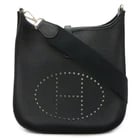 HERMES EVELYNE II 2 PM SHOULDER BAG: HERMES Evelyne II 2 PM Shoulder Bag Brand: Hermes Type/Style: Shoulder bag Material: Taurillon clemence leather Color: Black Size: (HxWxD) 27.5cm x 28.5cm x 8cm / 10.82'' x 11.22'' x 3.14''