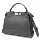 FENDI PEEKABOO REGULAR SELLERIA LEATHER ASPHALT: FENDI Peekaboo Regular Selleria Leather Asphalt Brand: Fendi Type/Style: Handbag, Shoulder bag Material: Leather Color: none Size: (HxWxD) 25cm x 34cm x 13cm / 9.84'' x 13.38'' x 5.11'' Accessorie