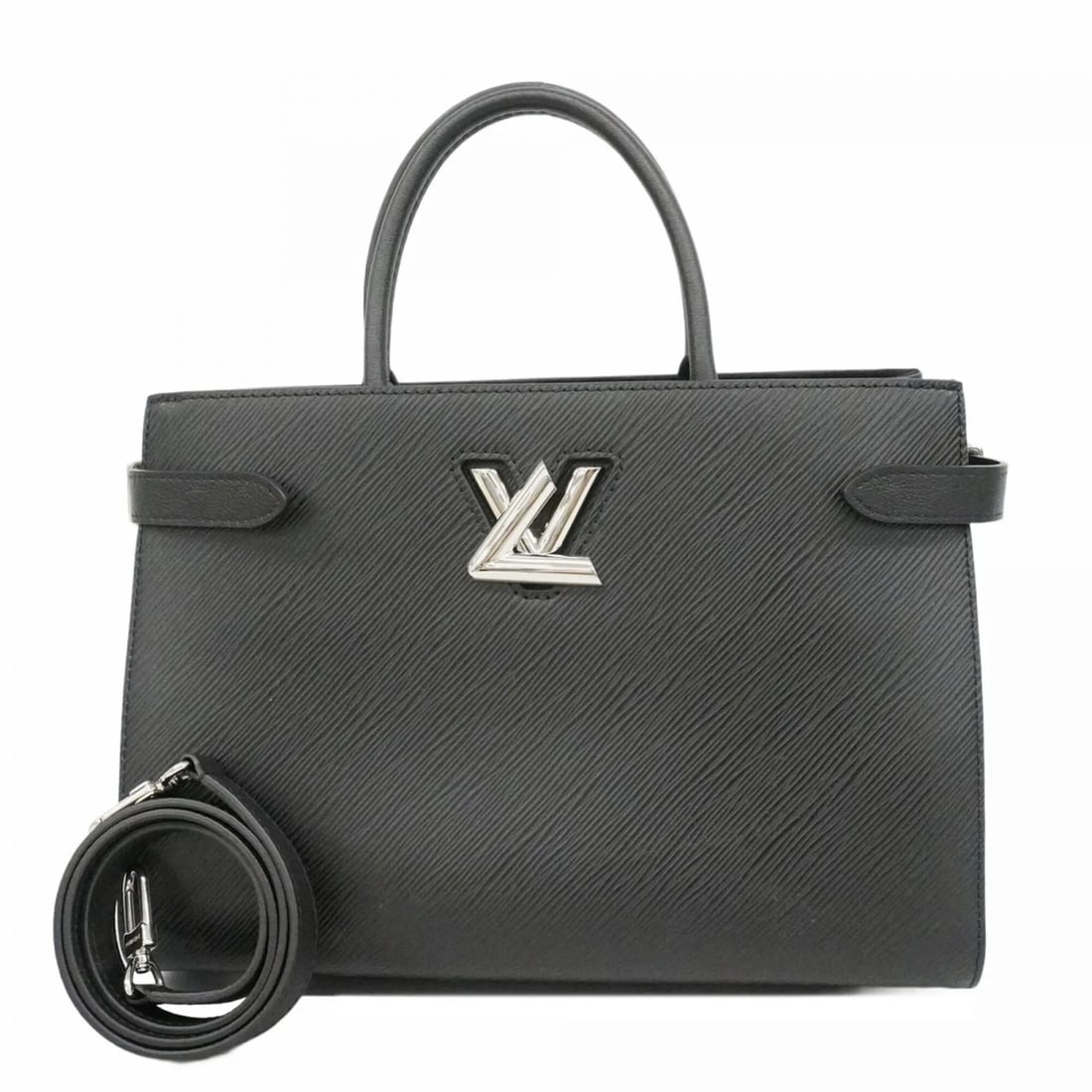 LOUIS VUITTON EPI TWIST TOTE HANDBAG: Louis Vuitton Epi Twist Tote Handbag Brand: Louis Vuitton Type/Style: Handbag Material: none Color: Noir Size: (HxWxD) 22cm x 30.5cm x 12.5cm / 8.66'' x 12'' x 4.92'' Accessories: None Acc