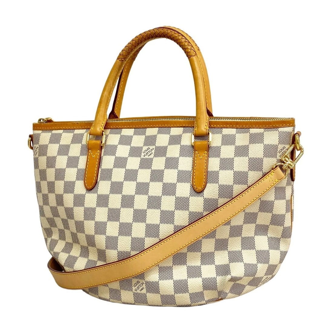 LOUIS VUITTON DAMIER AZUR RIVIERA PM HANDBAG: Louis Vuitton Damier Azur Riviera PM Handbag Brand: Louis Vuitton Type/Style: Handbag Material: none Color: White Size: (HxWxD) 25cm x 21cm x 14cm / 9.84'' x 8.26'' x 5.51'' Accessories: None