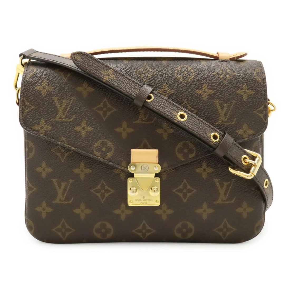 LOUIS VUITTON MONOGRAM POCHETTE METIS MM HANDBAG: LOUIS VUITTON Monogram Pochette Metis MM Handbag Brand: Louis Vuitton Type/Style: Clutch bag, Handbag, Shoulder bag Material: Monogram Color: Brown Size: (HxWxD) 19cm x 24.5cm x 6cm / 7.48'' x 9.64'' 