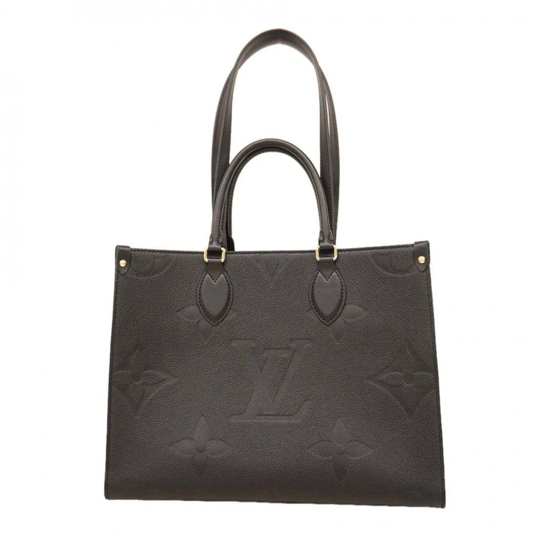 LOUIS VUITTON MONOGRAM EMPREINTE ONTHEGO MM TOTE BAG: Louis Vuitton Monogram Empreinte OnTheGo MM Tote Bag Brand: Louis Vuitton Type/Style: Tote bag Material: none Color: Noir Size: (HxWxD) 27cm x 34cm x 15cm / 10.62'' x 13.38'' x 5.9'' Accessories: