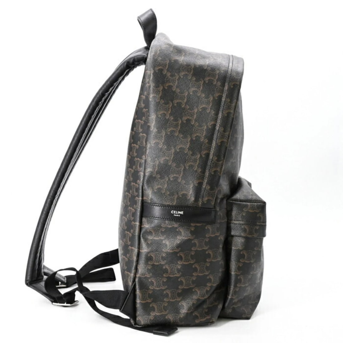 CELINE TRIOMPHE MEDIUM BACKPACK, BLACK/BROWN - 3