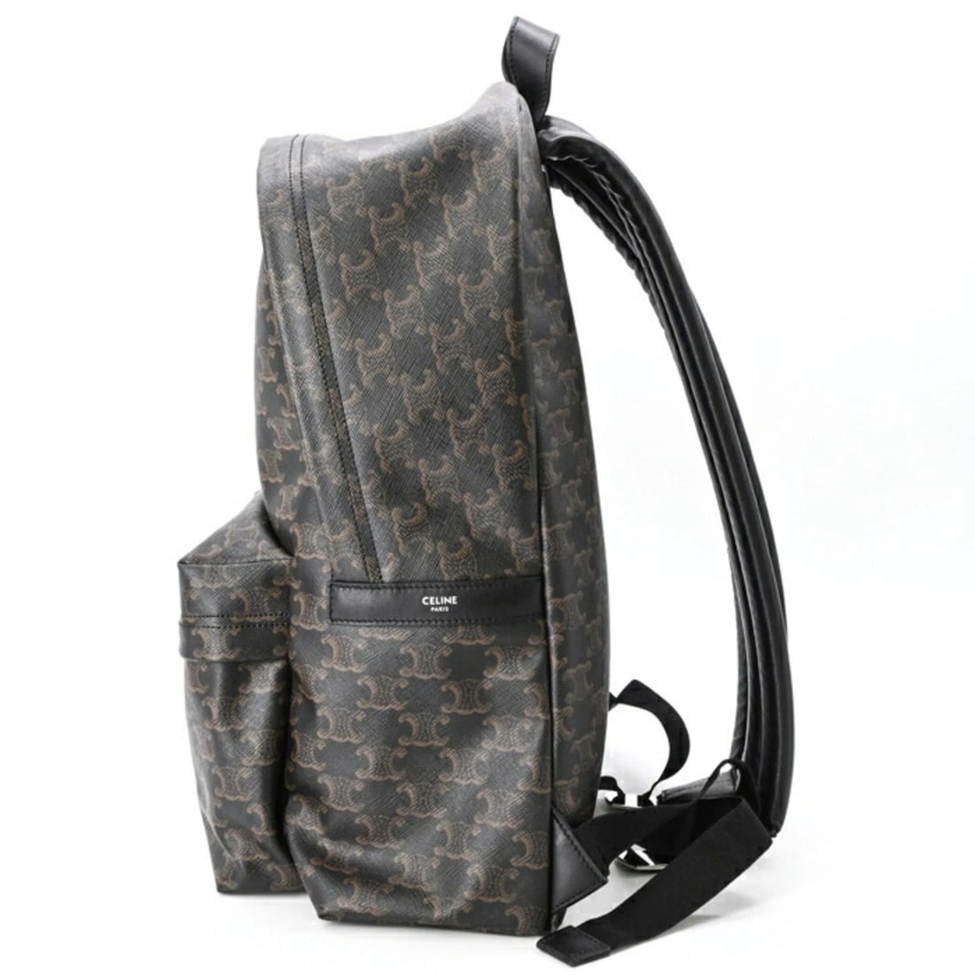 CELINE TRIOMPHE MEDIUM BACKPACK, BLACK/BROWN - 4