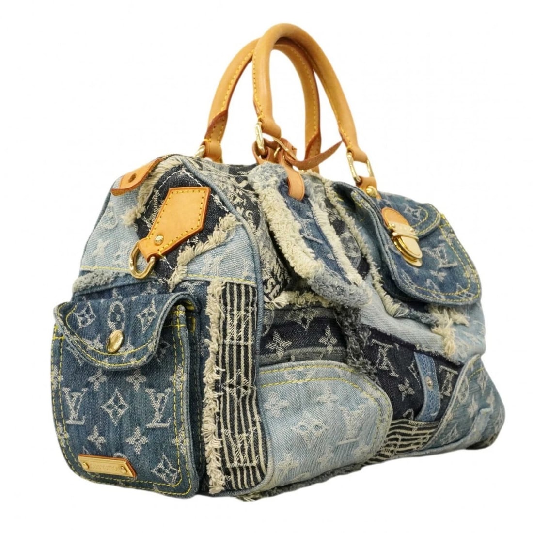 LOUIS VUITTON MONOGRAM DENIM PATCHWORK SPEEDY 30 HANDBAG - 2