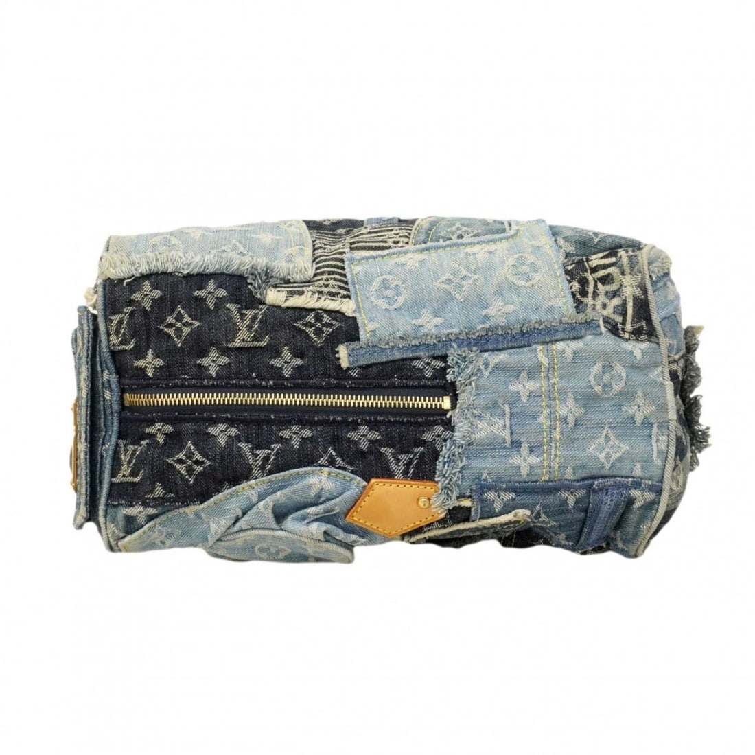 LOUIS VUITTON MONOGRAM DENIM PATCHWORK SPEEDY 30 HANDBAG - 3