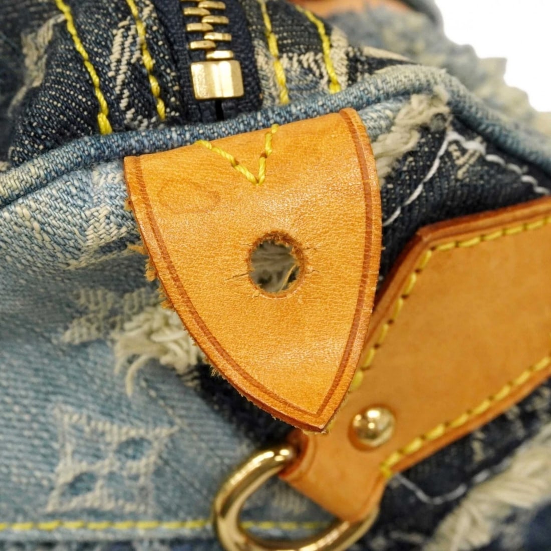 LOUIS VUITTON MONOGRAM DENIM PATCHWORK SPEEDY 30 HANDBAG - 5