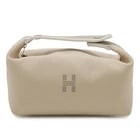 HERMES BRIDE À BLACK PM BATHROOM POUCH/HANDBAG: HERMES Bride à Black PM Bathroom Pouch/Handbag Brand: Hermes Type/Style: Handbag Material: Canvas Color: Natural Size: (HxWxD) 10cm x 20.5cm x 12.5cm / 3.93'' x 8.07'' x 4.92'' Accessories: None