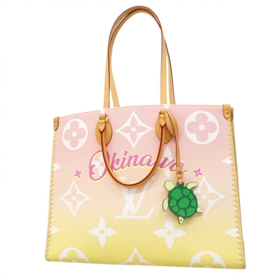 LOUIS VUITTON MONOGRAM GIANT ONTHEGO GM TOTE BAG: Louis Vuitton Monogram Giant OnTheGo GM Tote Bag Brand: Louis Vuitton Type/Style: Tote bag Material: none Color: Pink Size: (HxWxD) 32cm x 42cm x 16.5cm / 12.59'' x 16.53'' x 6.49'' Accessories: N