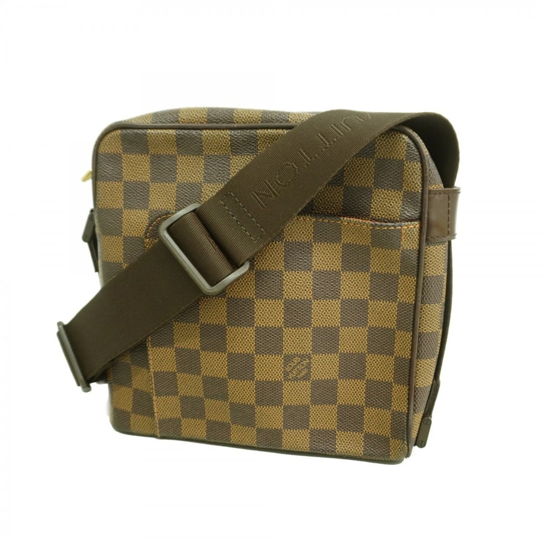 LOUIS VUITTON DAMIER OLAF PM SHOULDER BAG: Louis Vuitton Damier Olaf PM Shoulder Bag Brand: Louis Vuitton Type/Style: Shoulder bag Material: none Color: Ebene Size: (HxWxD) 20cm x 20cm x 7cm / 7.87'' x 7.87'' x 2.75'' Accessories: None