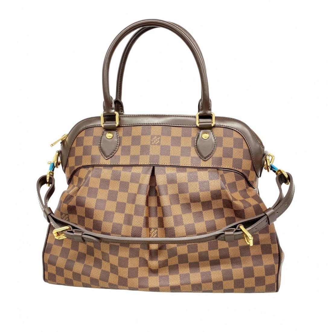 LOUIS VUITTON DAMIER TREVI GM HANDBAG: Louis Vuitton Damier Trevi GM Handbag Brand: Louis Vuitton Type/Style: Handbag Material: none Color: Ebene Size: (HxWxD) 32cm x 39cm x 16cm / 12.59'' x 15.35'' x 6.29'' Accessories: None A