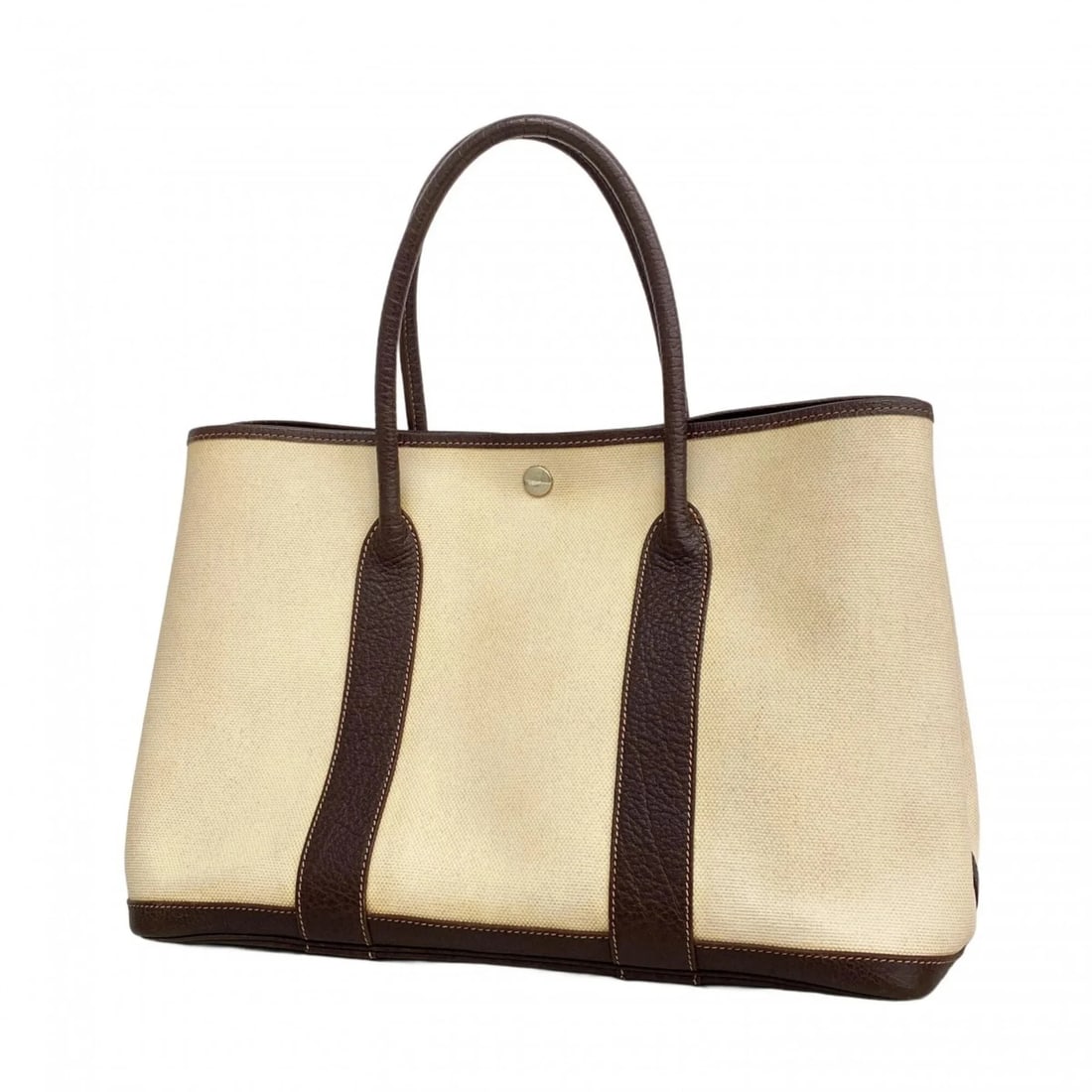 HERMES GARDEN PM TOTE BAG, TOILE H, BROWN/BEIGE: Hermes Garden PM Tote Bag, Toile H, Brown/Beige Brand: Hermes Type/Style: Tote bag Material: Toile H Color: Beige, Brown Size: (HxWxD) 25.5cm x 36cm x 17cm / 10.03'' x 14.17'' x 6.69'' Accessories: