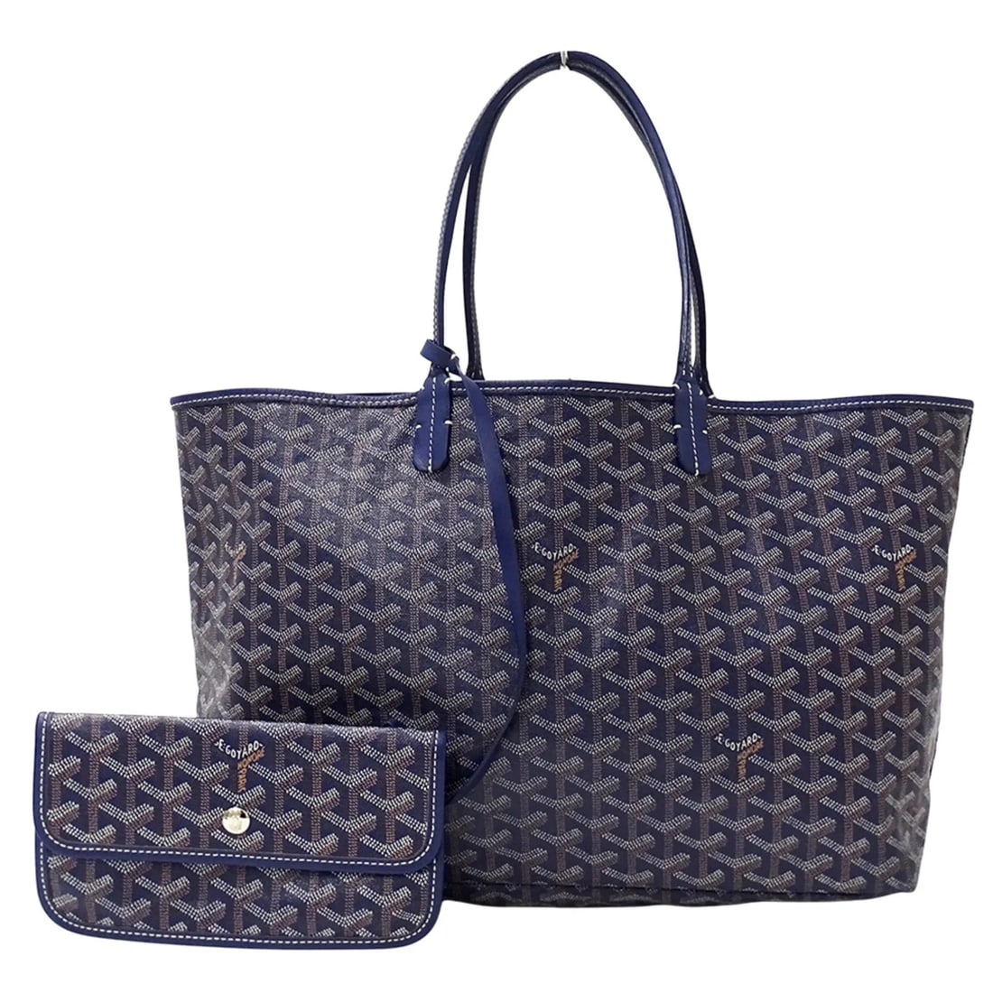 GOYARD WOMEN'S HANDBAG, SAINT LOUIS PM TOTE BAG: Goyard Women's Handbag, Saint Louis PM Tote Bag Brand: Goyard Type/Style: Handbag, Tote bag Material: Coated canvas Color: Navy Size: (HxWxD) 26cm x 33cm x 14cm / 10.23'' x 12.99'' x 5.51''