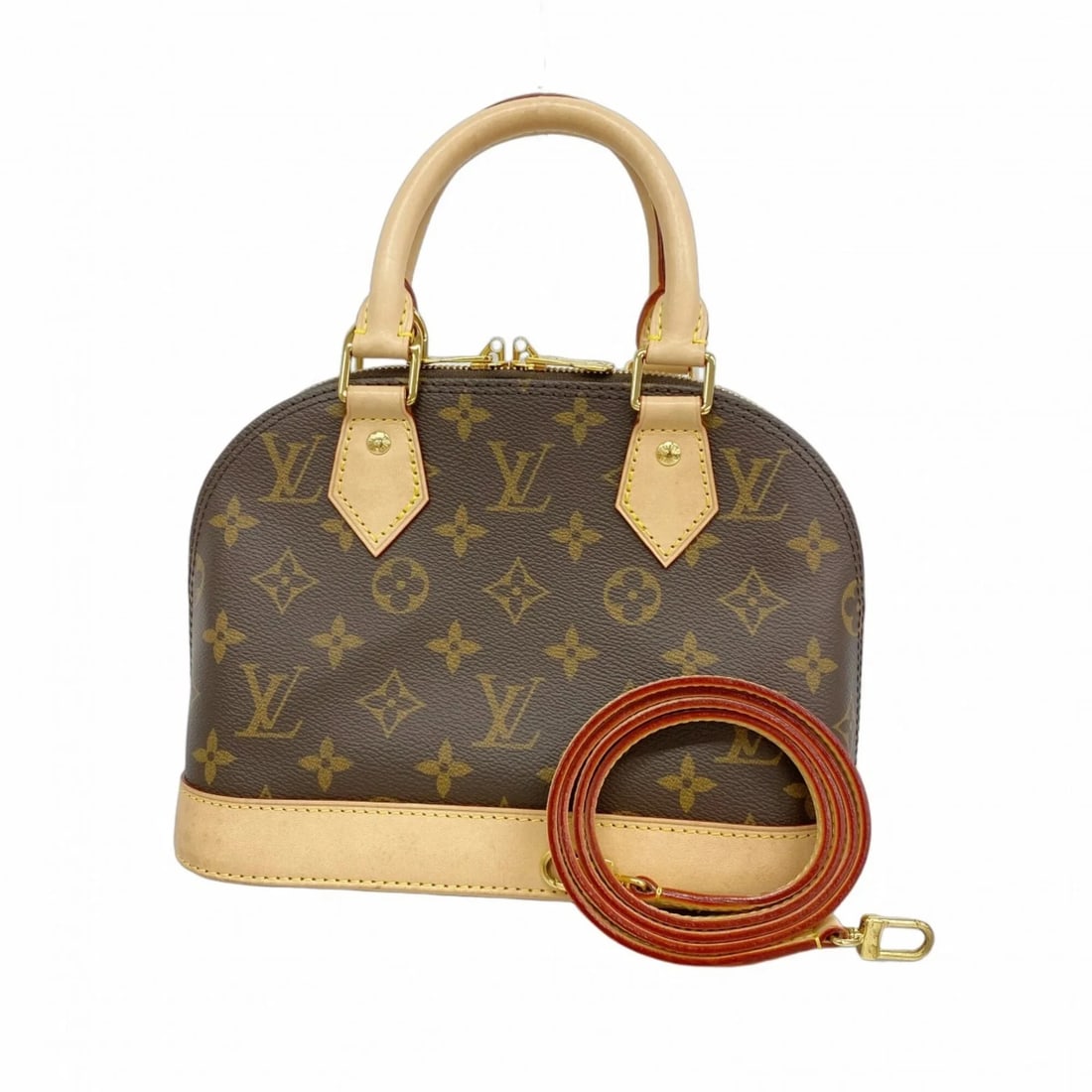 LOUIS VUITTON ALMA BB MONOGRAM HANDBAG BROWN 2-WAY BAG: Louis Vuitton Alma BB Monogram Handbag Brown 2-way bag Brand: Louis Vuitton Type/Style: Handbag Material: none Color: Brown Size: (HxWxD) 18cm x 24cm x 11.5cm / 7.08'' x 9.44'' x 4.52'' Accessorie