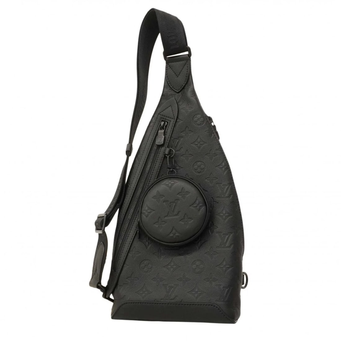 LOUIS VUITTON MONOGRAM SHADOW DUO SLING BAG: Louis Vuitton Monogram Shadow Duo Sling Bag Brand: Louis Vuitton Type/Style: Sling bag Material: none Color: Black Size: (HxWxD) 44cm x 19cm x 4cm / 17.32'' x 7.48'' x 1.57'' Accessories: None