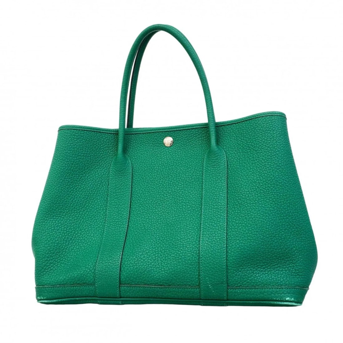 HERMES GARDEN PM TOTE BAG, NEGONDA LEATHER: Hermes Garden PM Tote Bag, Negonda Leather Brand: Hermes Type/Style: Tote bag Material: Negonda leather Color: Green Size: (HxWxD) 26.5cm x 36cm x 17.5cm / 10.43'' x 14.17'' x 6.88'' Accessories: